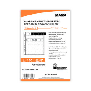 Maco Glassine Wide Negative Sleeves 35mm - 7 Strips Of 6 (100 Sheets)