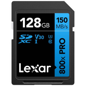 Lexar 128GB SDXC 800x Speed Pro Blue Memory Card (150MB|s)