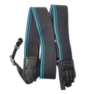 Kood Plain Wide Camera Neck Strap - Black / Blue