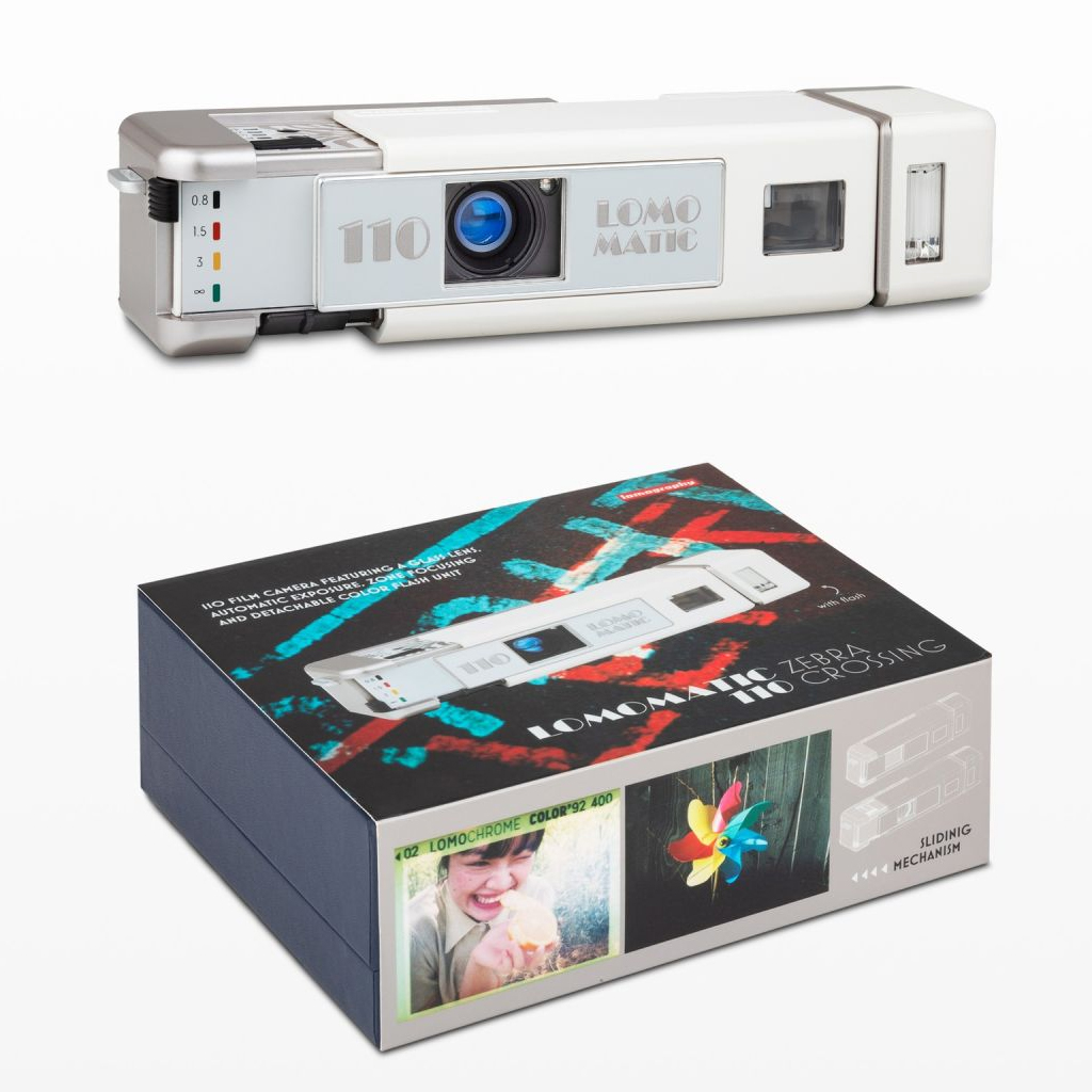 Lomography Lomomatic 110 Camera & Flash Zebra Crossing