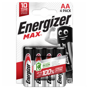 Energizer Max AA Alkaline Batteries - Pack Of 4