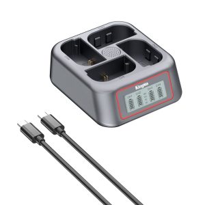 KingMa 4-Slot USB-C Fast Battery Charger For The Canon LP-E6
