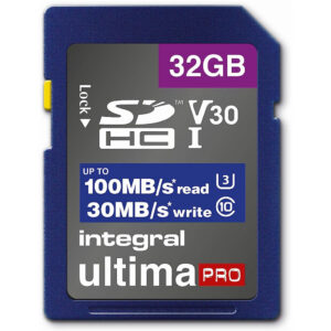 Integral 32GB Ultima Pro SDHC Memory Card (100MB|sec)