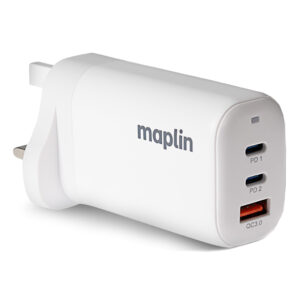 Maplin 3 Port USB Wall Charger PD QC 3.0 45W Charging