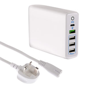Maplin 5 Port USB Charging Station PD QC 3.0 With Cable